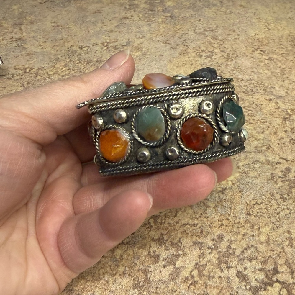Vintage Moroccan Moorish handmade Sajai jewelry box - Picture 4 of 11